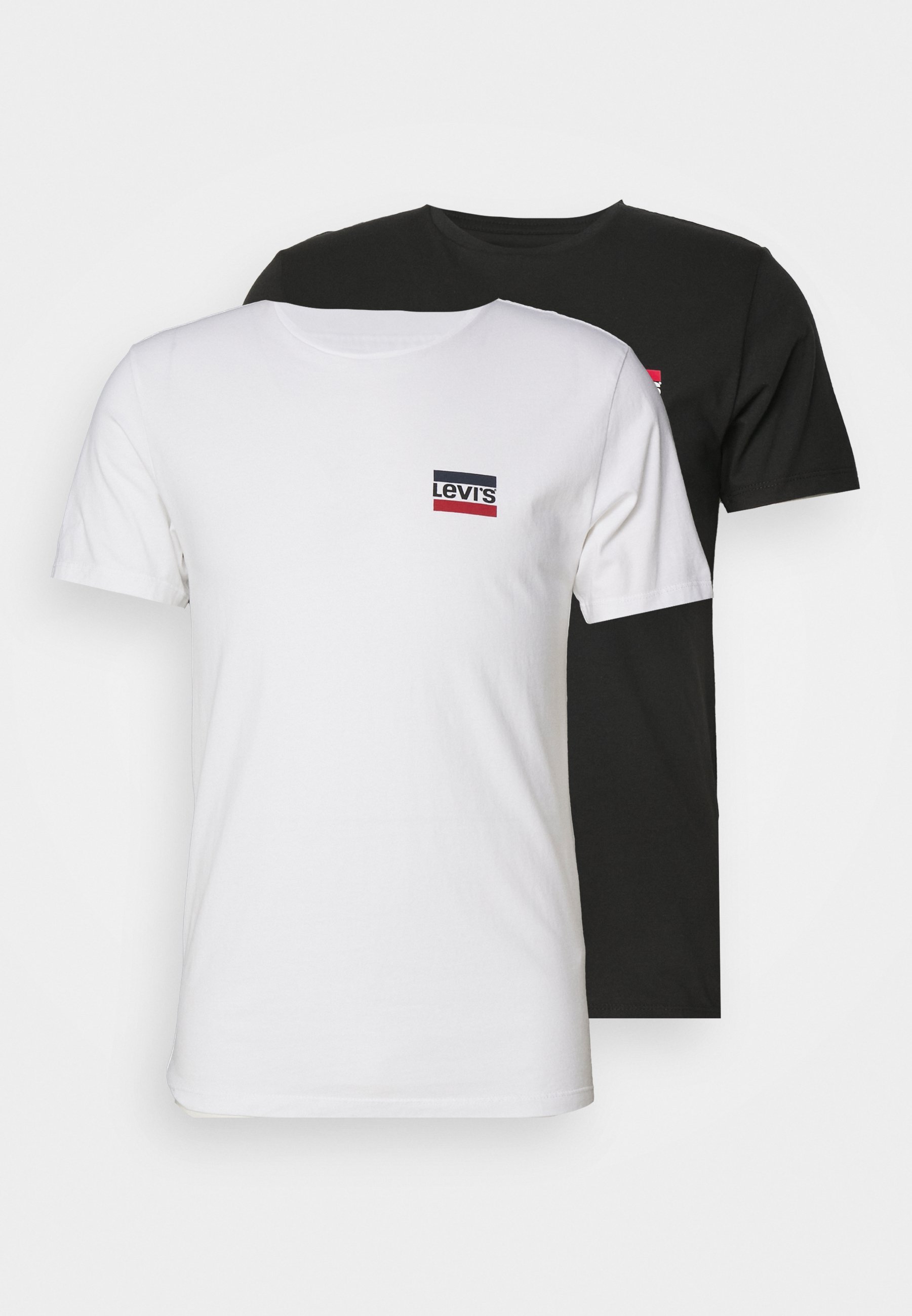 Levi's® 2-pack - Basic T-shirt - wit/zwart