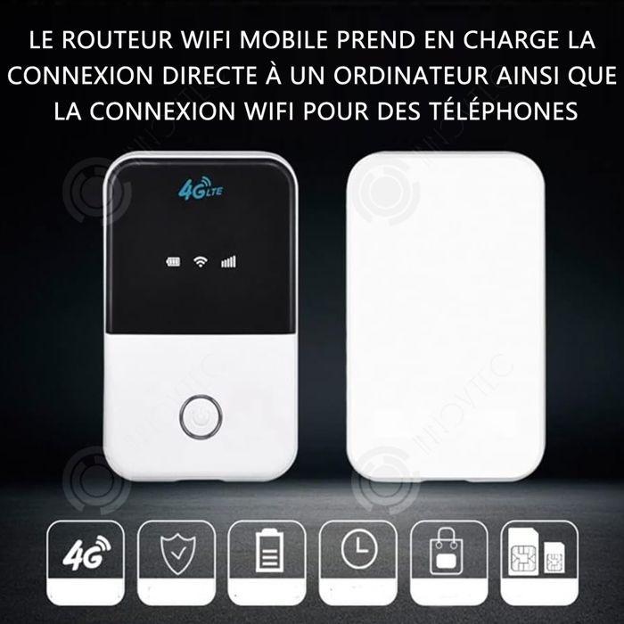 Router WiFi móvil INN de 150 Mbps con tarjeta SIM y conexión 4G directa a ordenadores. Conexión WiFi potente a teléfonos móviles.