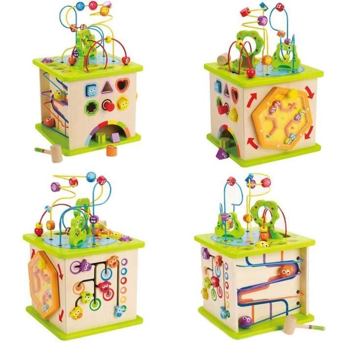 Hape Country Critters Activity Cube - Wooden developmental toy for babies 12 months and older