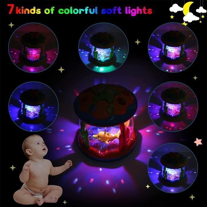 Table d'activité Musicale Jouets Projecteur Rotatif Jouet Bébé 6 18 Mois avec Musique Lumière Jouet Enfants Apprentissage Précoce