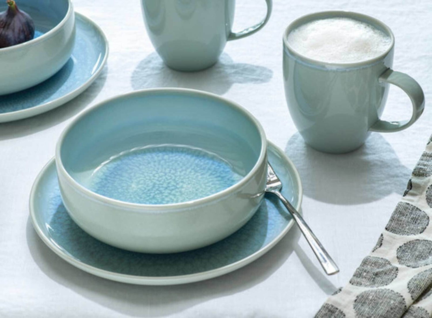 Villeroy & Boch 6 dalių pusryčių indų rinkinys, mėlynių dekoras - 1 vnt.