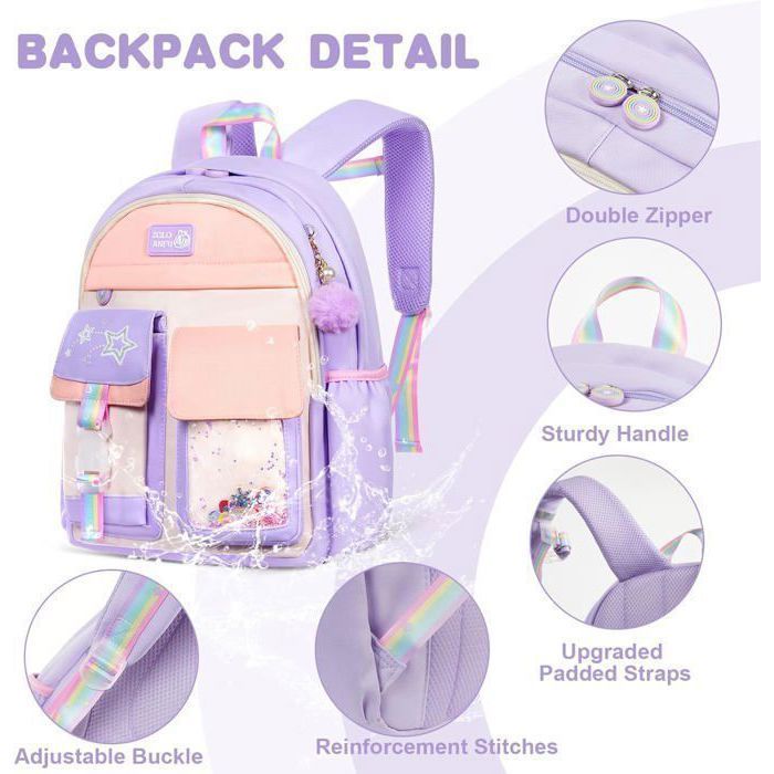 Sac à Dos Fille - Sac D'école Enfant - Cartable Fille - 19 L - Imperméable - Durable - RIWILL