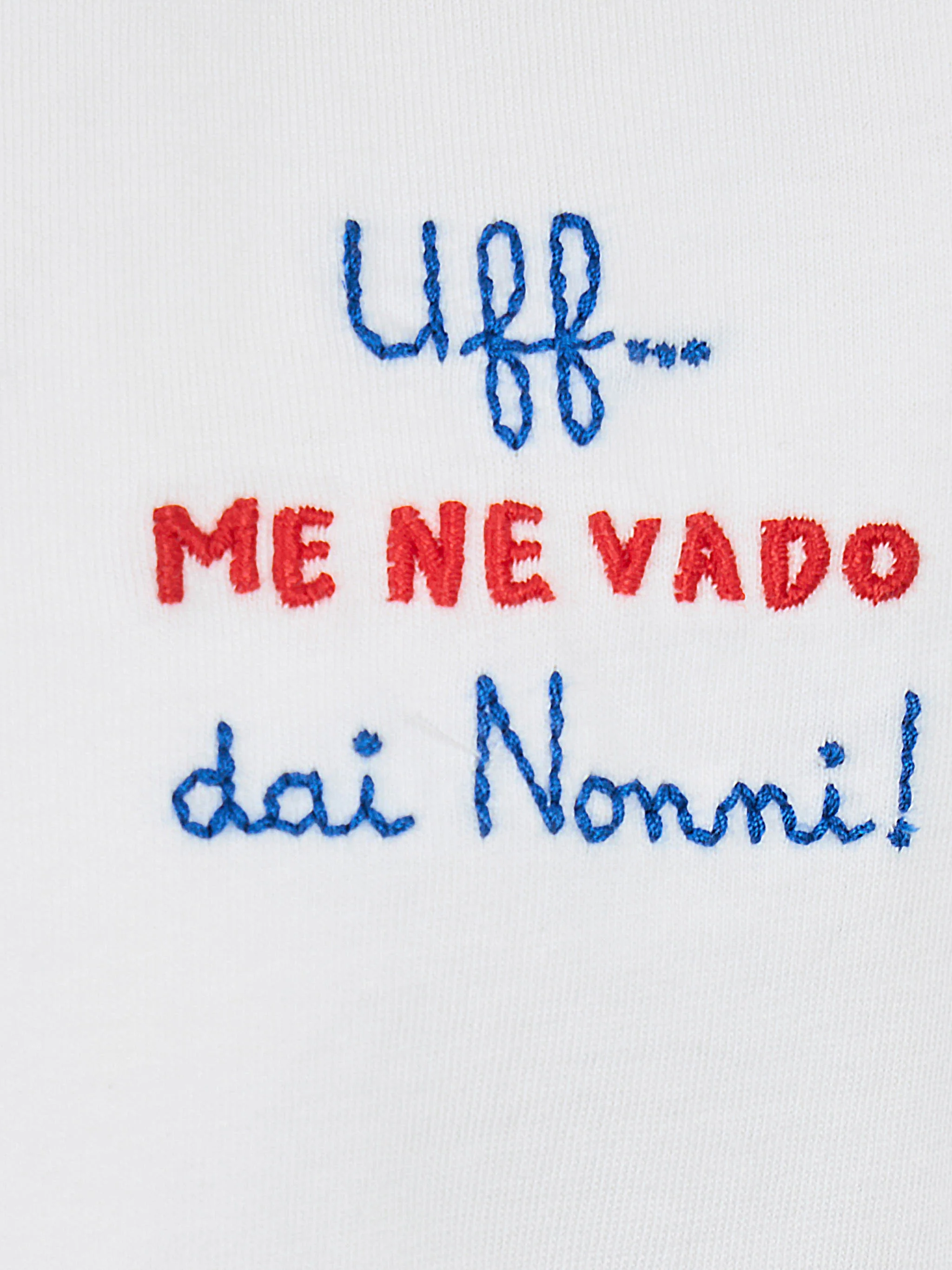T-shirt da bambino in jersey di cotone Portofino Jr con ricamo Me ne v