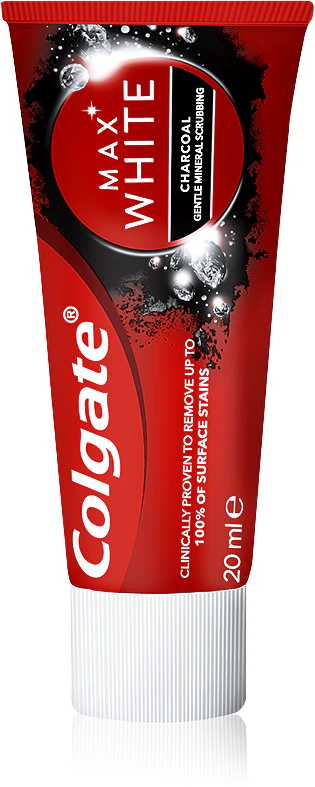 Creme dental clareador Colgate Max White com carvão ativado