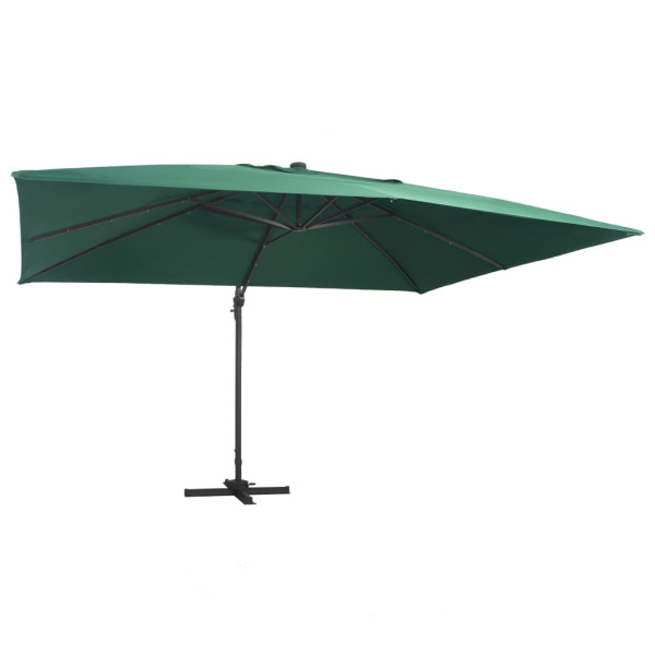 Parasol ogrodowy Zielony 400 x 300 cm (7 x 5 cm) vidaXL