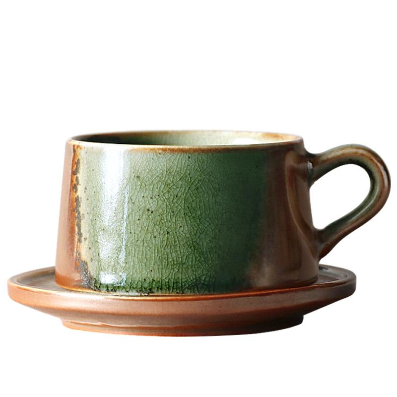 Tasse à café réutilisable de luxe, tasse de voyage en porcelaine créative britannique avec anse, rouge, style Filizanka Do Kawy, articles de boisson créatifs OO5BD