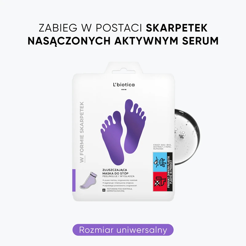 L'biotica Masks пилинг чарапе за стопала, хидратирају и омекшавају