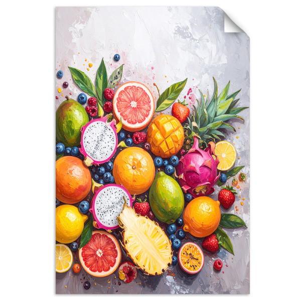 Naklejka na ścianę Feeby Egzotyczne Kolorowe owoce 20x30