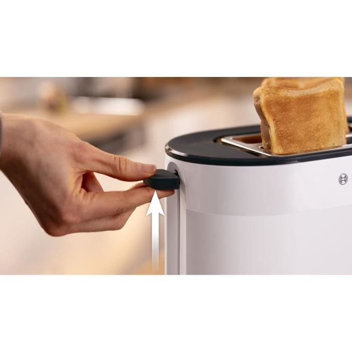 Tostapane - BOSCH - TAT2M121 MyMoment - Bianco - 2 fette - centratura automatica del pane - funzioni di scongelamento e riscaldamento
