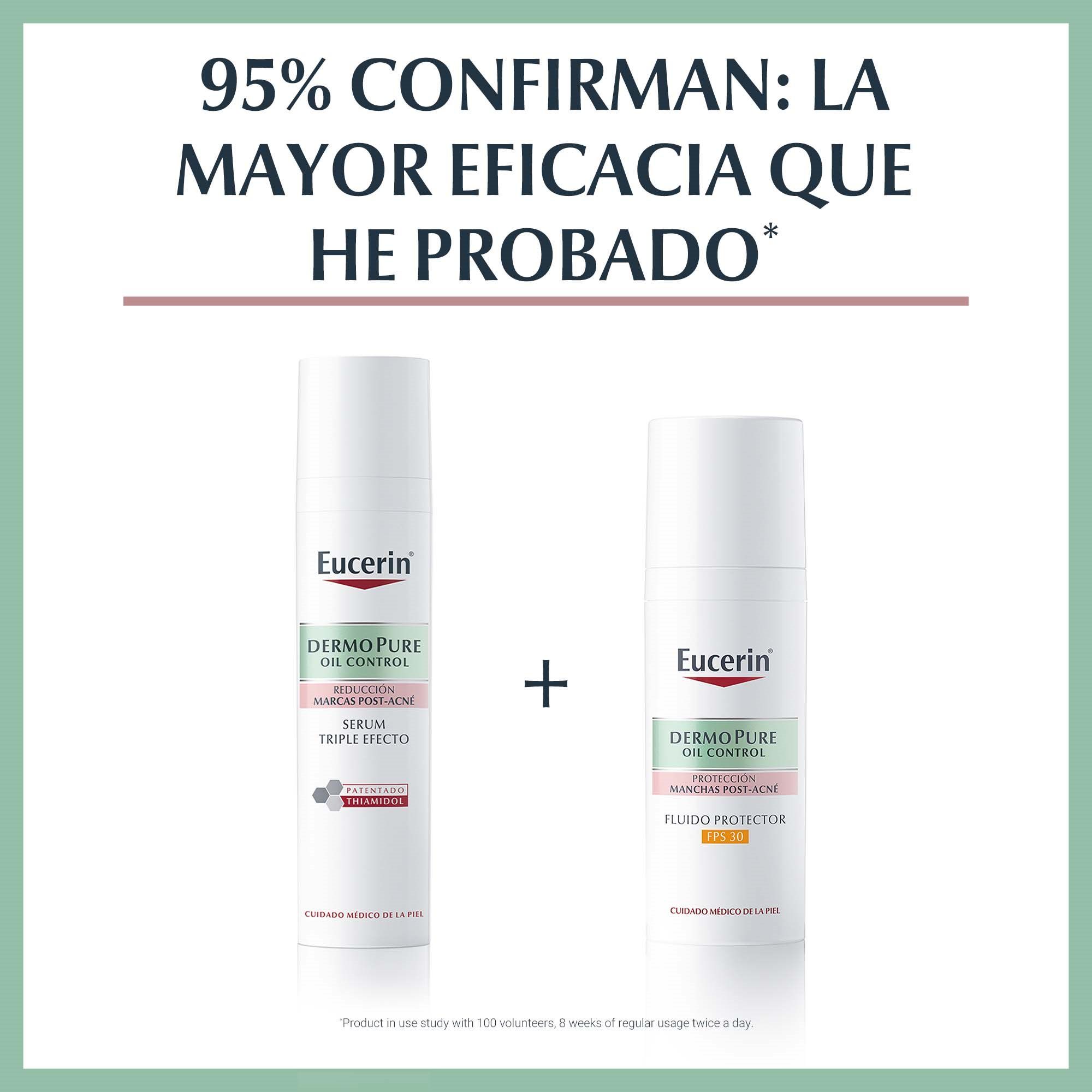 DermoPure Ochranný fluid na tvár s SPF 30 Ošetrenie akné
