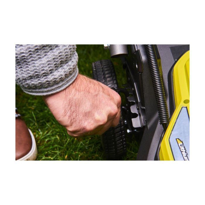 Cortacésped sin escobillas RYOBI de 18 V - Ancho de corte de 37 cm - Batería y cargador no incluidos - RY18LMX37A-0