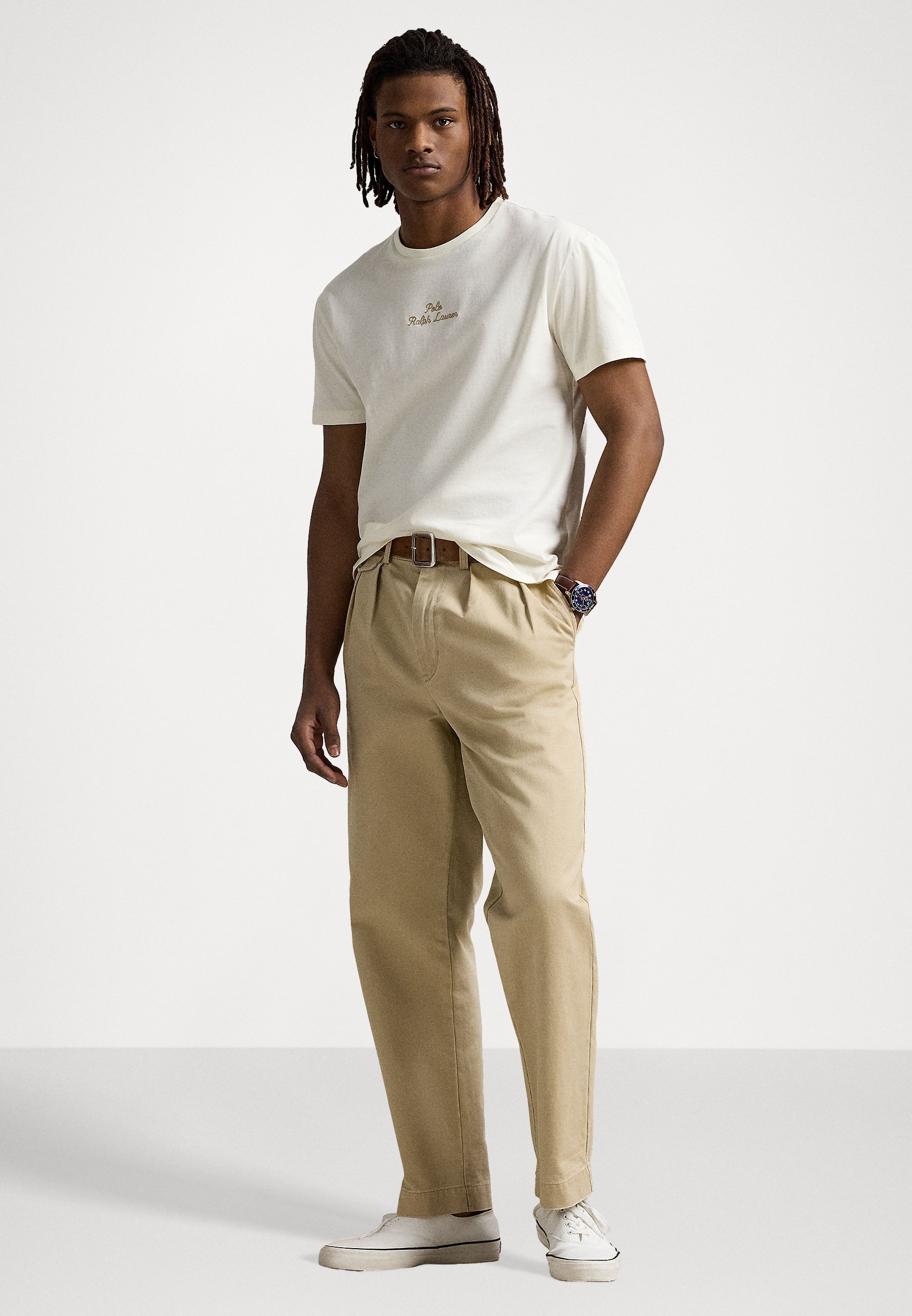 Polo Ralph Lauren T-shirt unisexe à manches courtes imprimé - crème clair