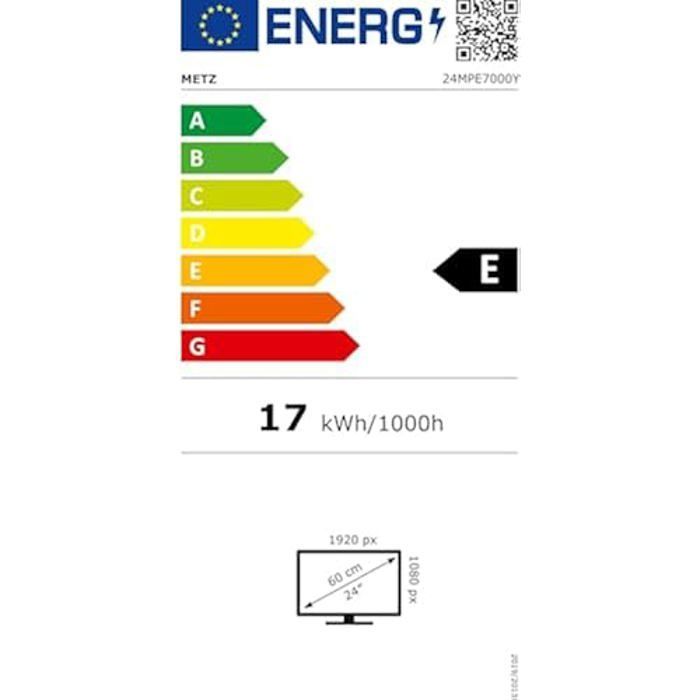 TV Portable - METZ - MPE7000Z - 24 Pouces - Écran Antireflet - Smart TV