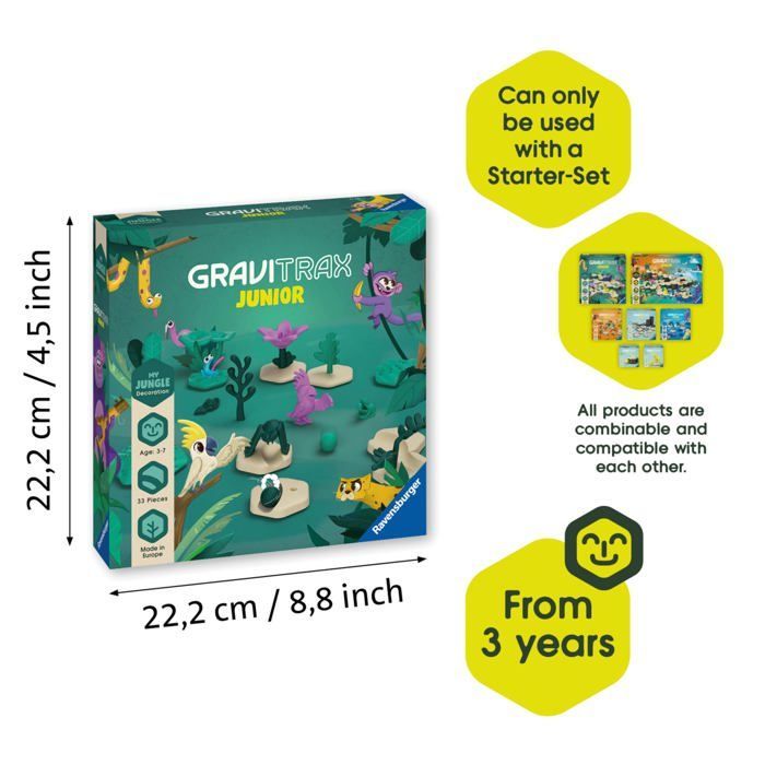 Jeu d'assemblage - Ravensburger - GraviTrax Junior - 3 ans - Piste à billes - Écologique