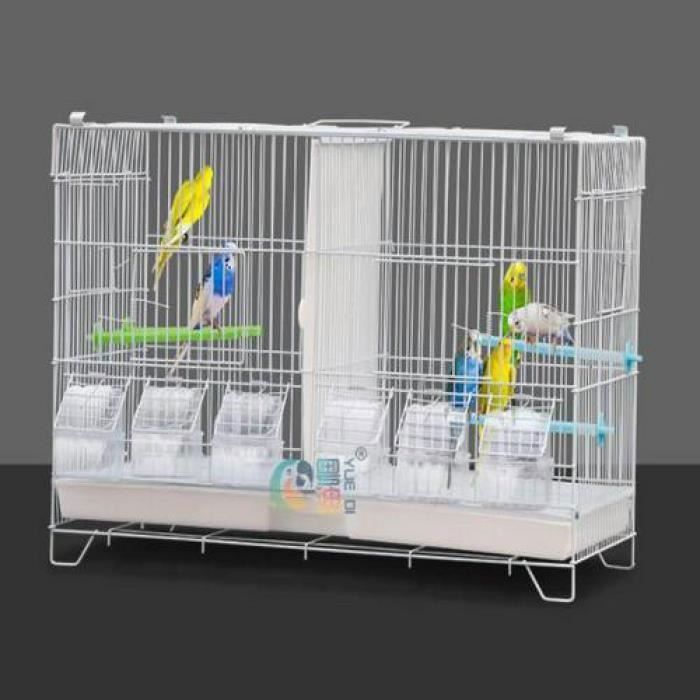 Gabbia - XUANYU - per canarini e piccoli uccelli esotici, in metallo verniciato bianco e vassoio in plastica