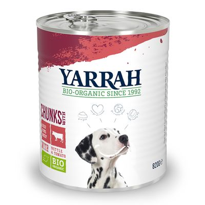 Ração úmida orgânica para cães Yarrah - 9 + 3 grátis!*