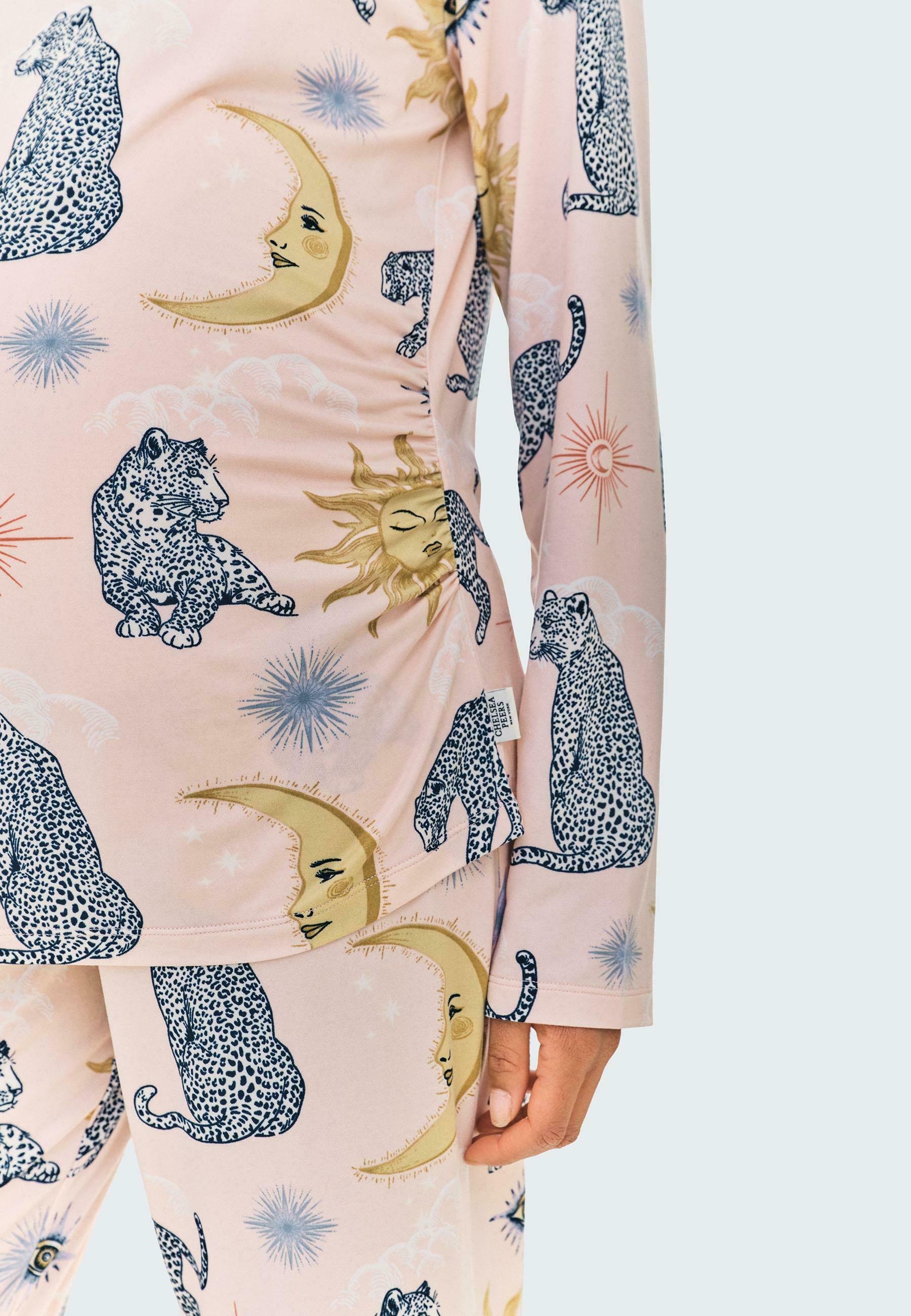 Chelsea Peers HEMELSE LEOPARD SET - Pyjamaset - roze