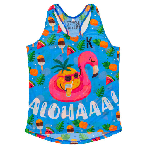 Μπλούζα για τρέξιμο Kamuabu Aloha Pineapple με τιράντες, 90γρ.