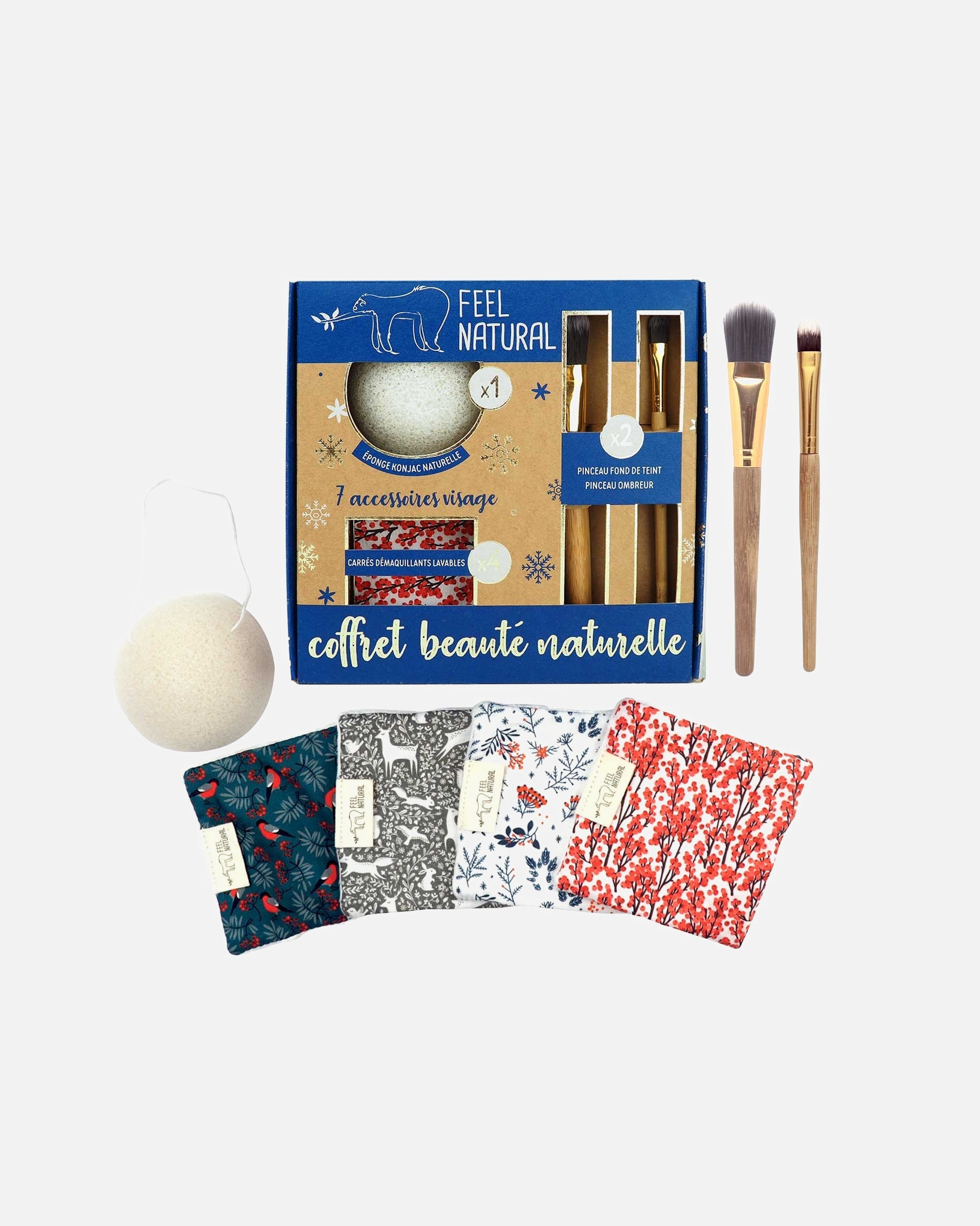 Feel Natural Coffret beauté naturelle 7 accessoires visage Noël