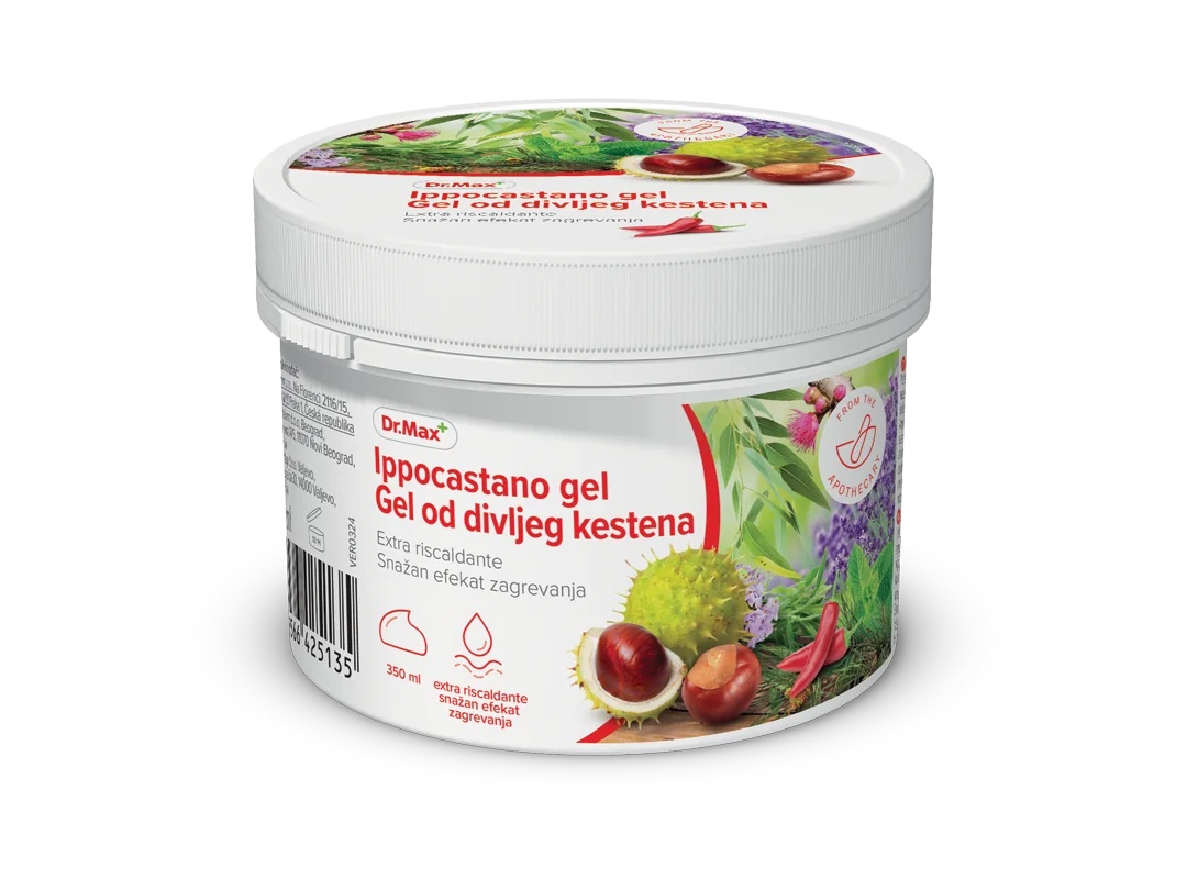 DR. MAX Gel mit Rosskastanie 350 ml für müde Beine