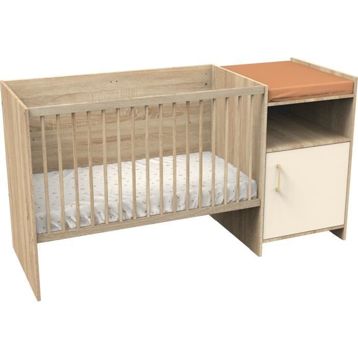Cama convertible - 120 x 60 cm - Se convierte a 90 x 190 cm - CHARLIE - SAUTHON - Crema