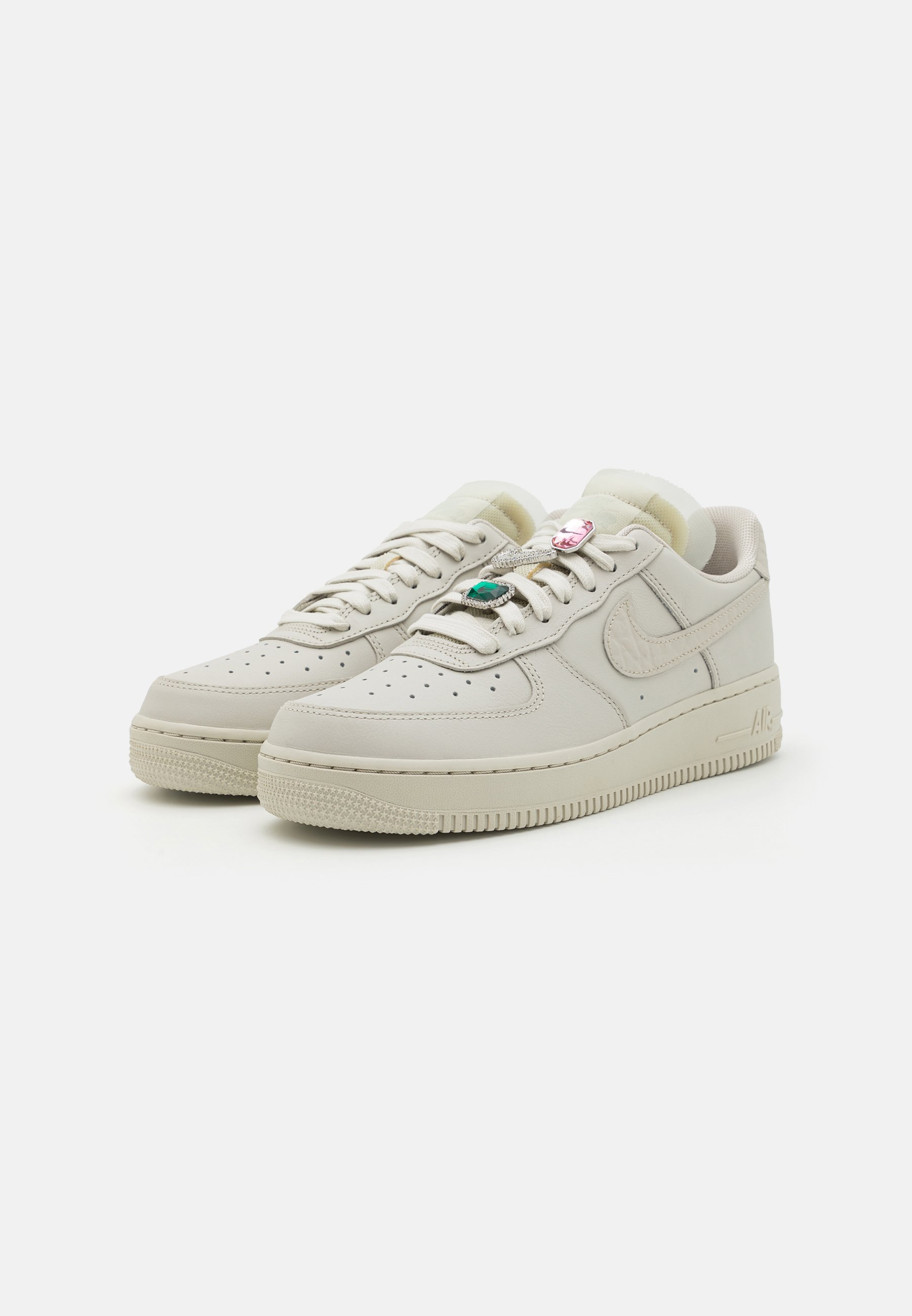 Nike Sportswear AIR FORCE 1 - Sneakers - lichtbeige/kellygroen/roze foam/zwart