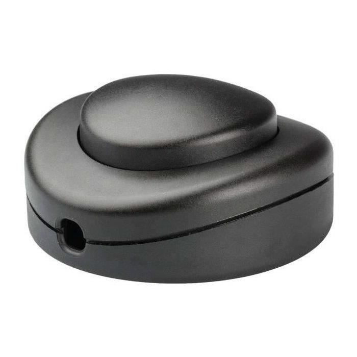Interruttore a piede quadrato - 2 A - nero