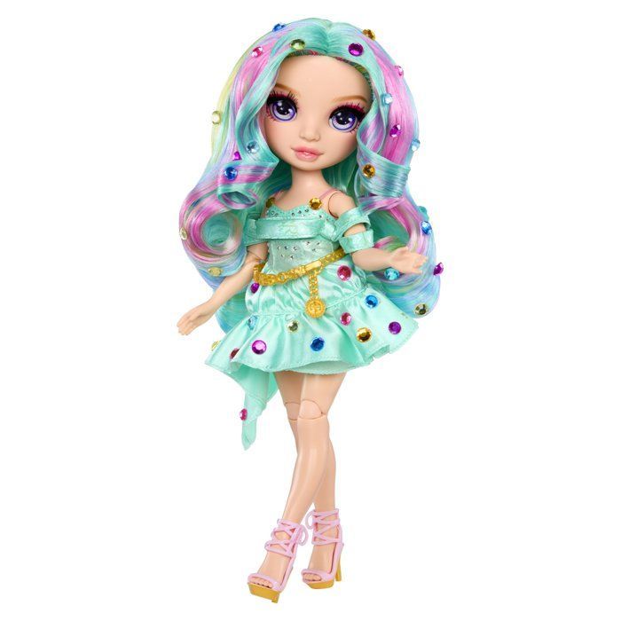 Rainbow High - Bambola alla moda Be Dazzling - Celine Turchese - 28 cm - Gemme scintillanti e accessori inclusi
