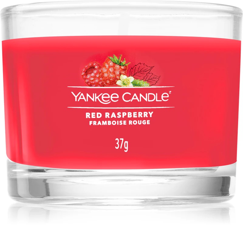 Yankee Candle Red Raspberry smaržu pudelīte świeca glāzītē