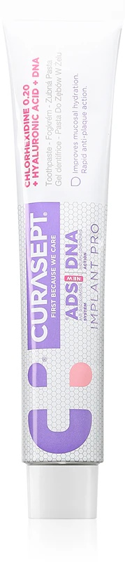 „Curasept ADS DNA Implant Pro“ gelinė dantų pasta su regeneruojančiu poveikiu