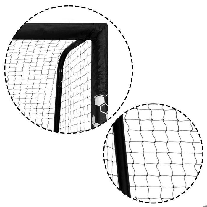 Portería de fútbol - JANSHOP - 180x120x60 cm - Estructura de acero - Malla resistente - Diseño hexagonal - Fácil montaje - Ligera