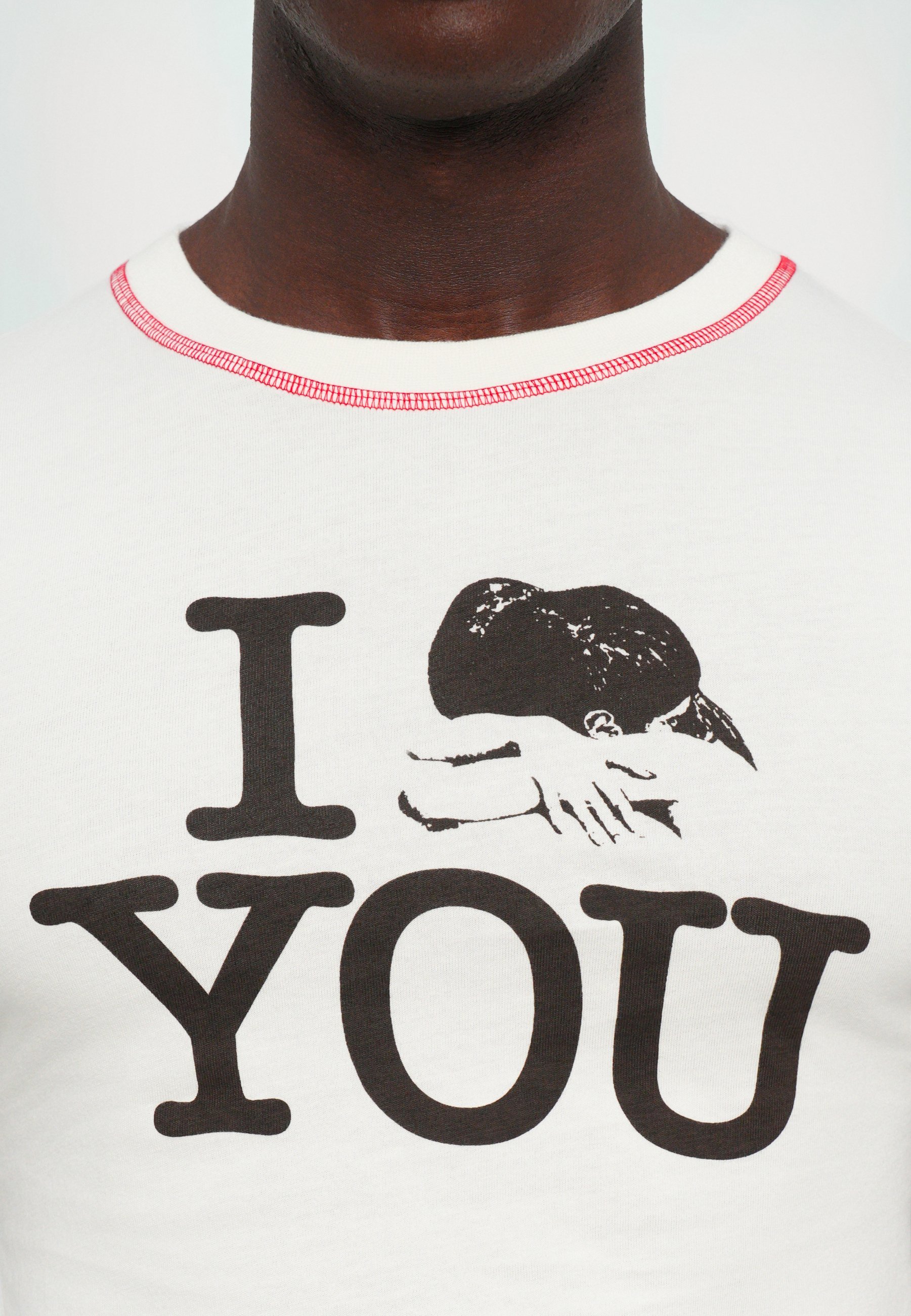 Carne Bollente LOVE YOU TENDER UNISEX - T-shirt stampata - bianco sporco