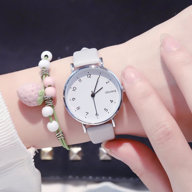 Simple Silver Case Women Fashion Watches Reloj Mujer 2019 Ulzzang Popular Brand Ladies Leather Wristwathes Female Quartz Watch