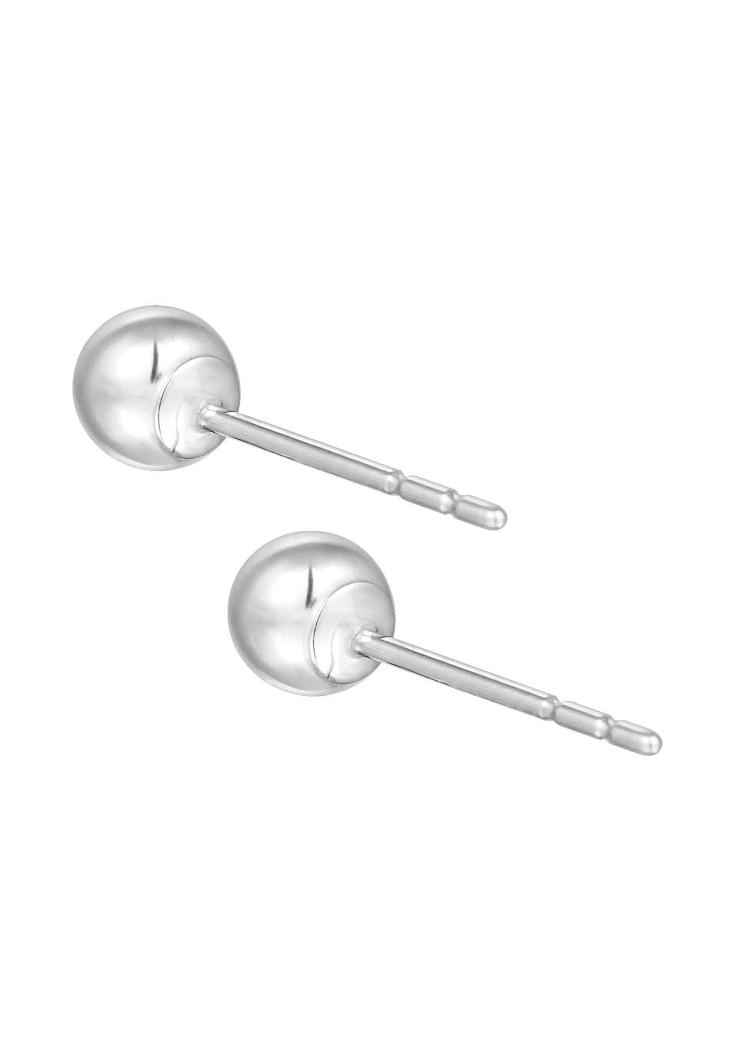 Elli PREMIUM Femmes Clous d'oreilles Boule en or blanc 375