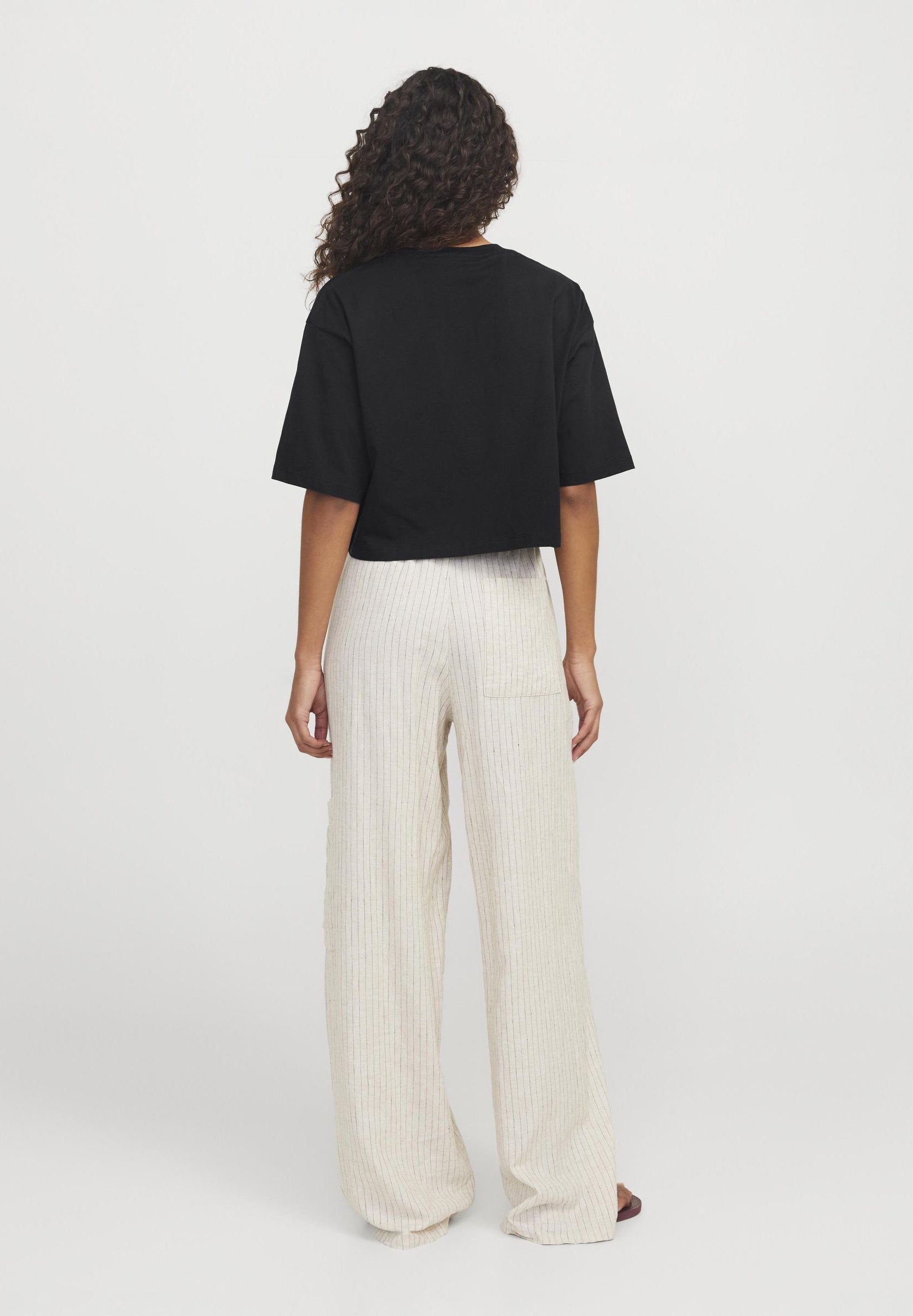JJXX JXANDREA LOOSE CROPPED - Camiseta básica - preta