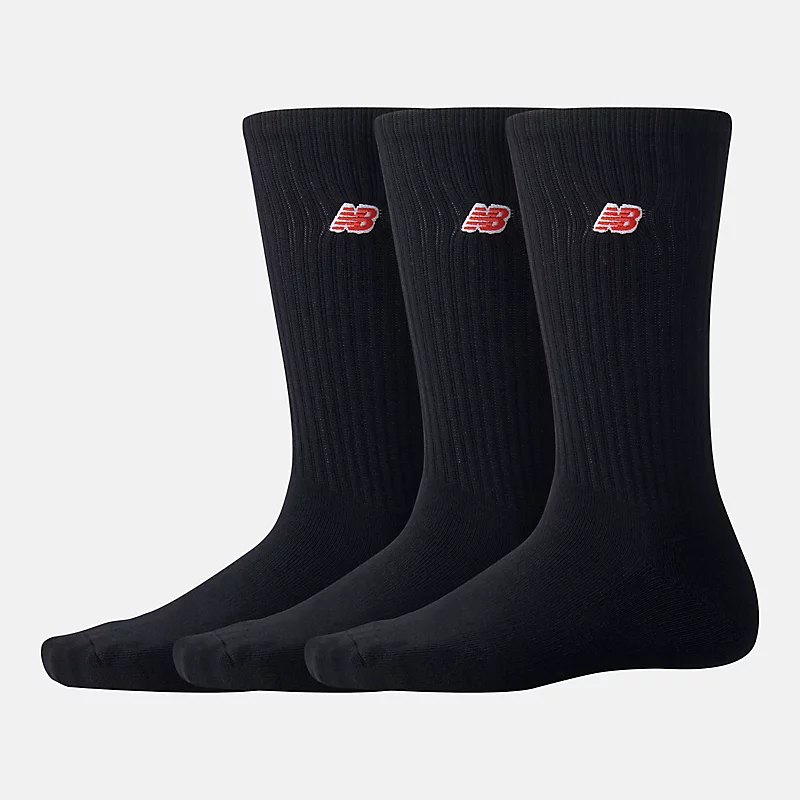 Tricou Unisex NB cu Logo Patch, Set de 3 - NEGRU