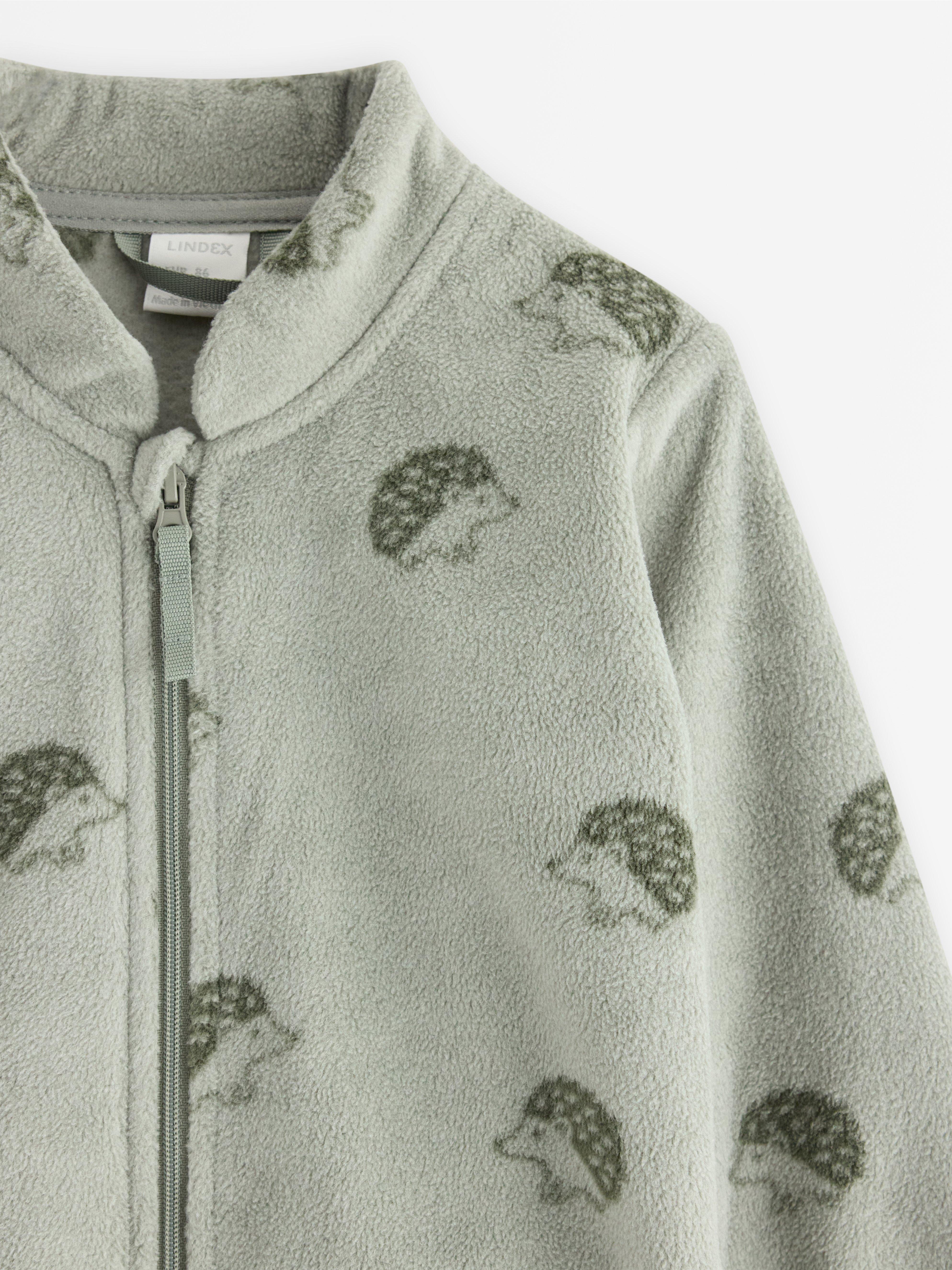 Jacka i microfleece Verde claro acinzentado