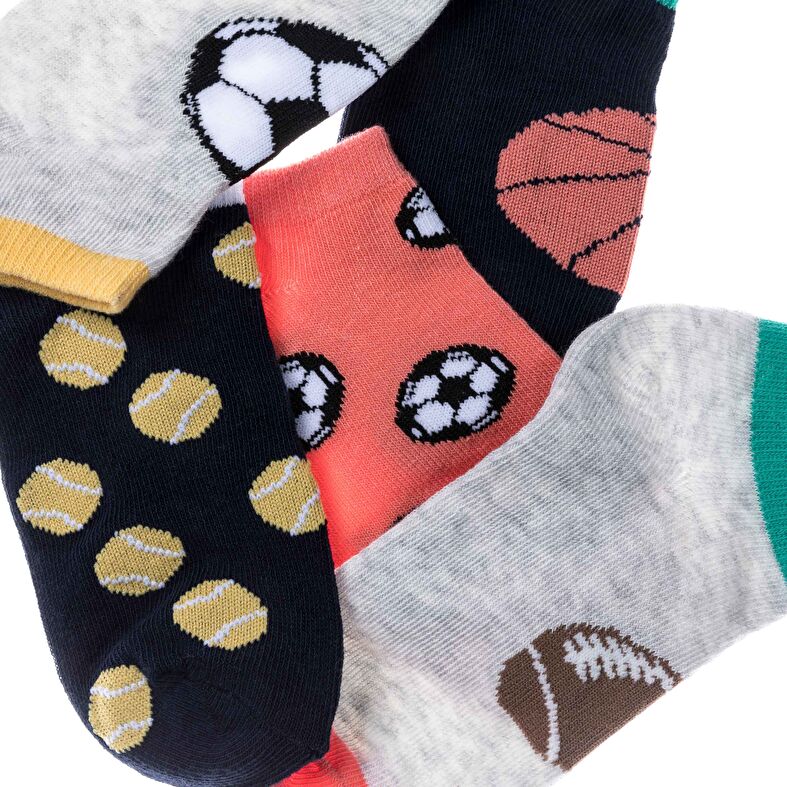 Mehrfarbige Sportsocken – 5er-Pack
