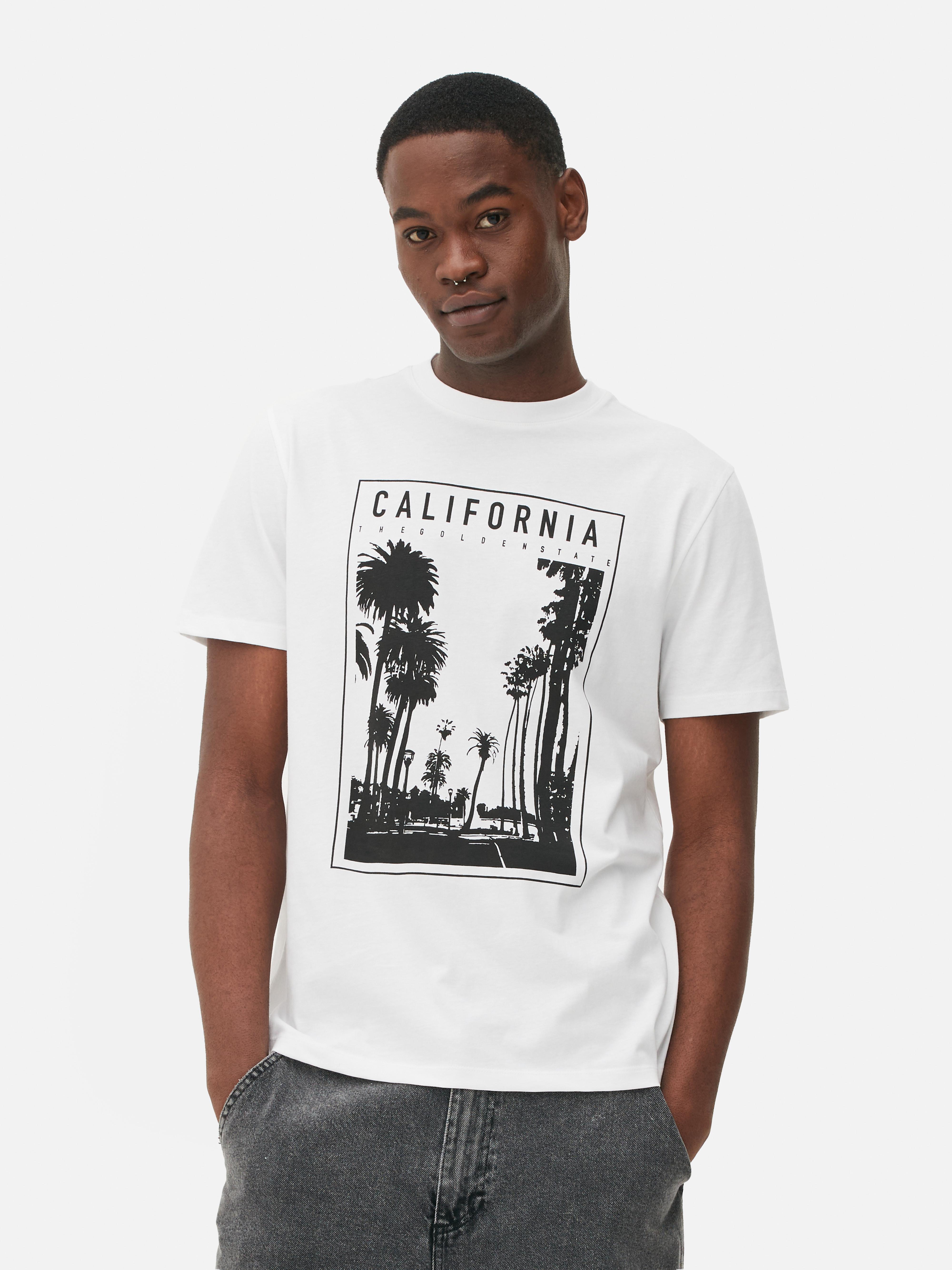 T-Shirt mit kalifornischem Fotodruck Dieses bedruckte T-Shirt verleiht Ihrem Look einen kalifornischen Touch.