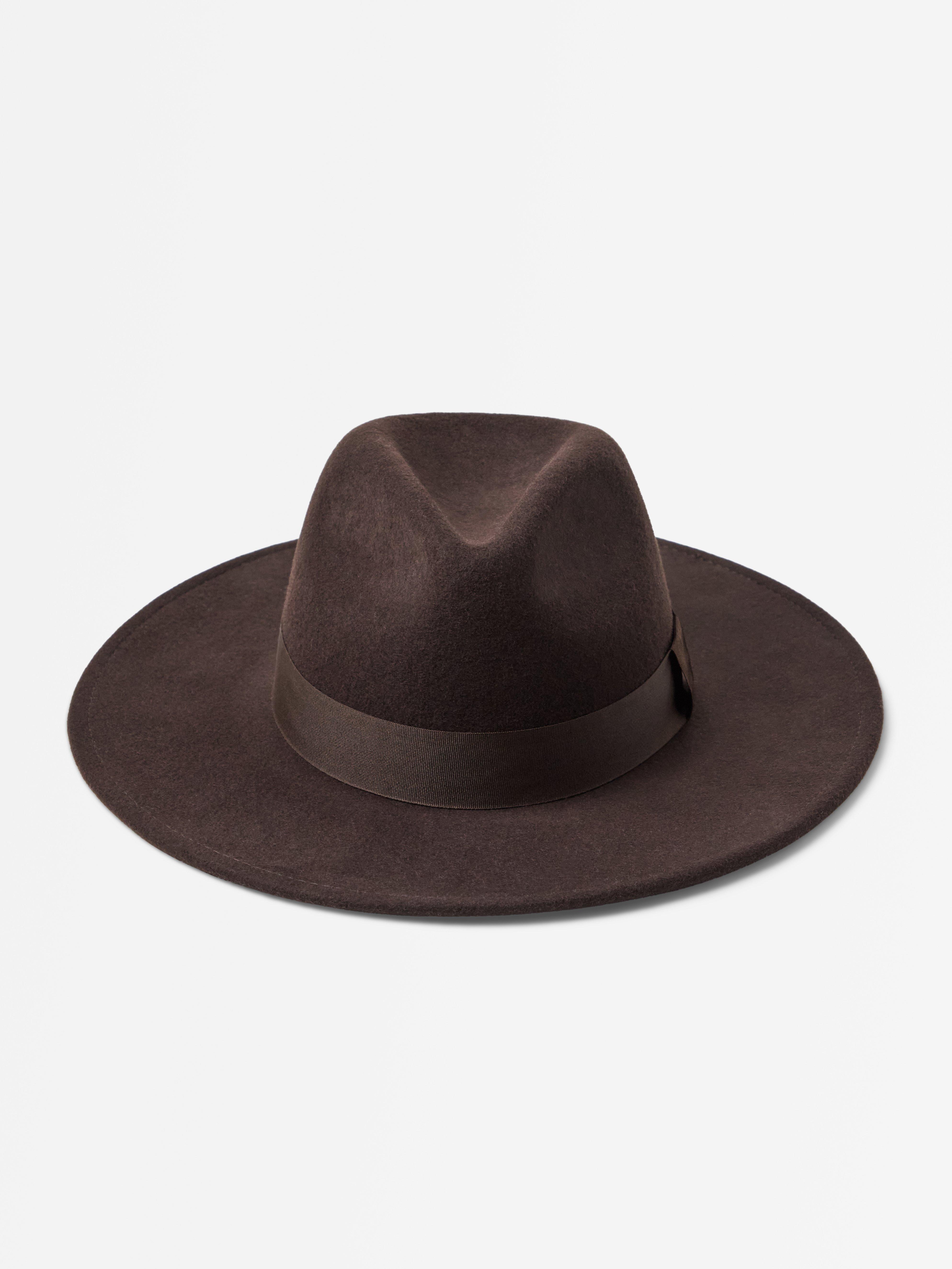 Hatt i ull Dark Brown