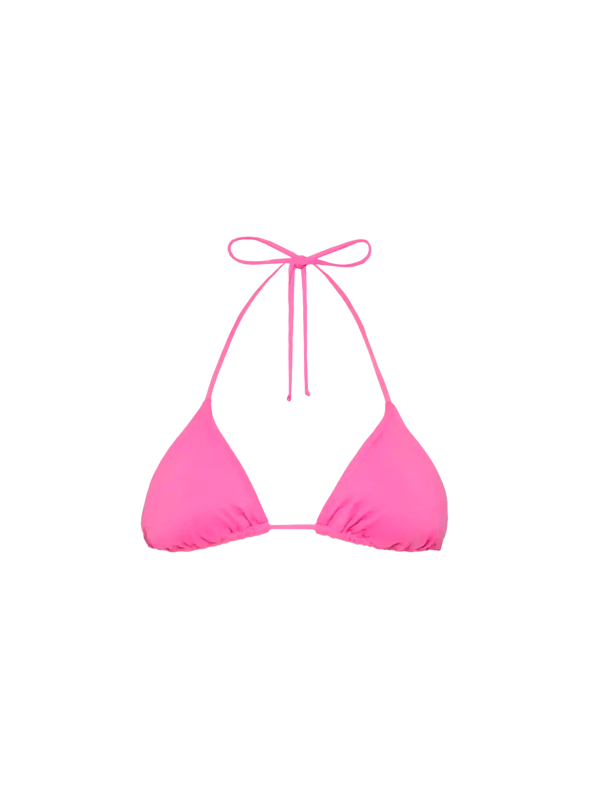 Top de bikini triangular fucsia de Leah