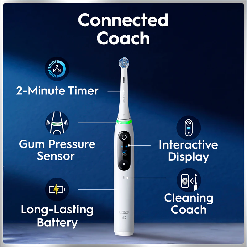 Escova de dentes elétrica Oral-B iO6 Connected Coach com estojo