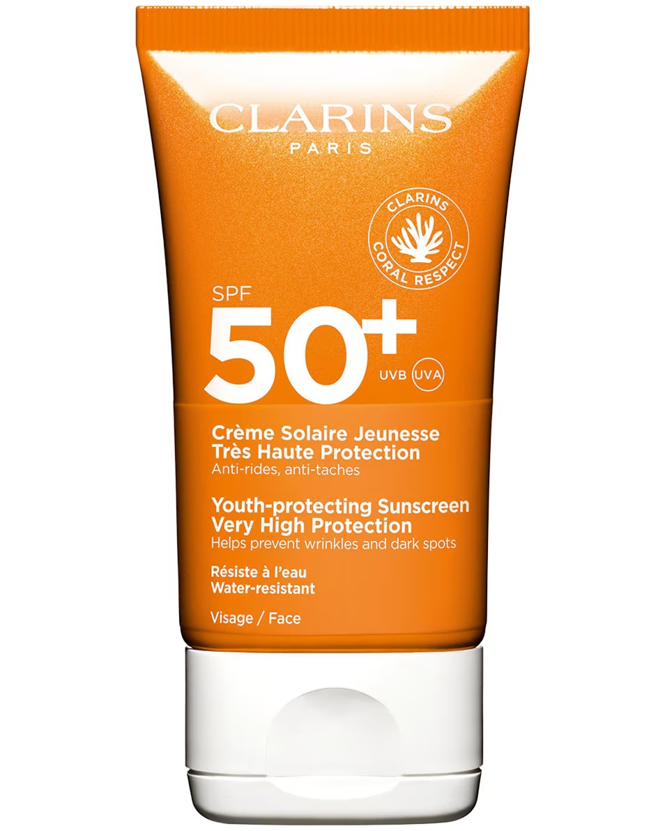 CLARINS Sun Care Face Krema za sunčanje za lice s mladolikim djelovanjem, vrlo visoka zaštita SPF 50