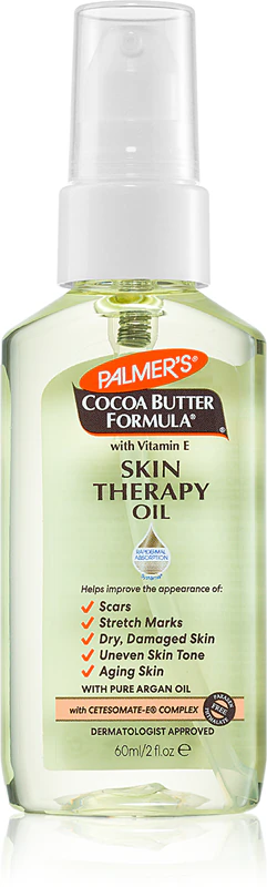 Óleo seco multifuncional Palmer's Cocoa Butter Formula Skin Therapy para corpo e rosto