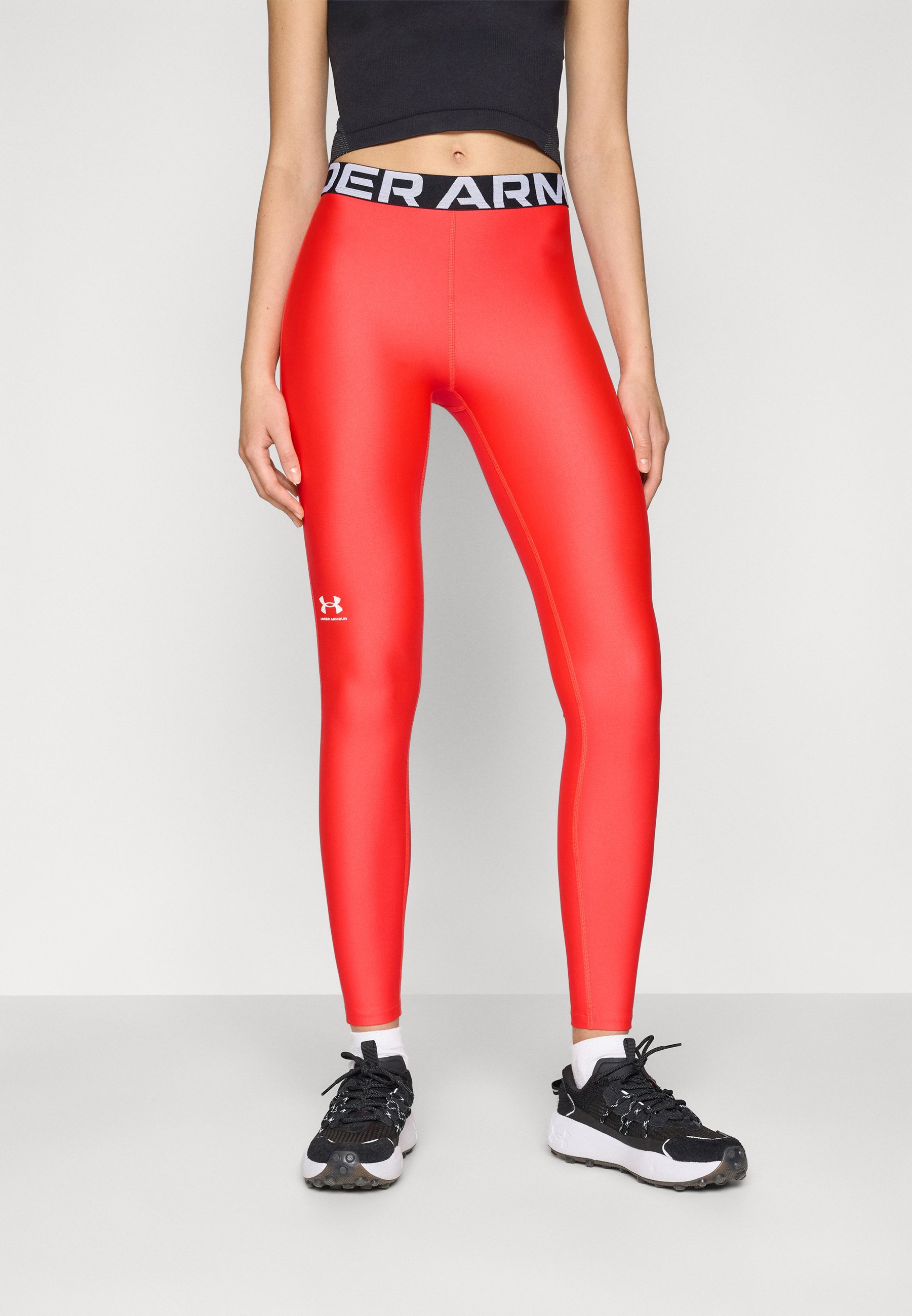 Under Armour HEATGEAR - Leginsy - racer red/white