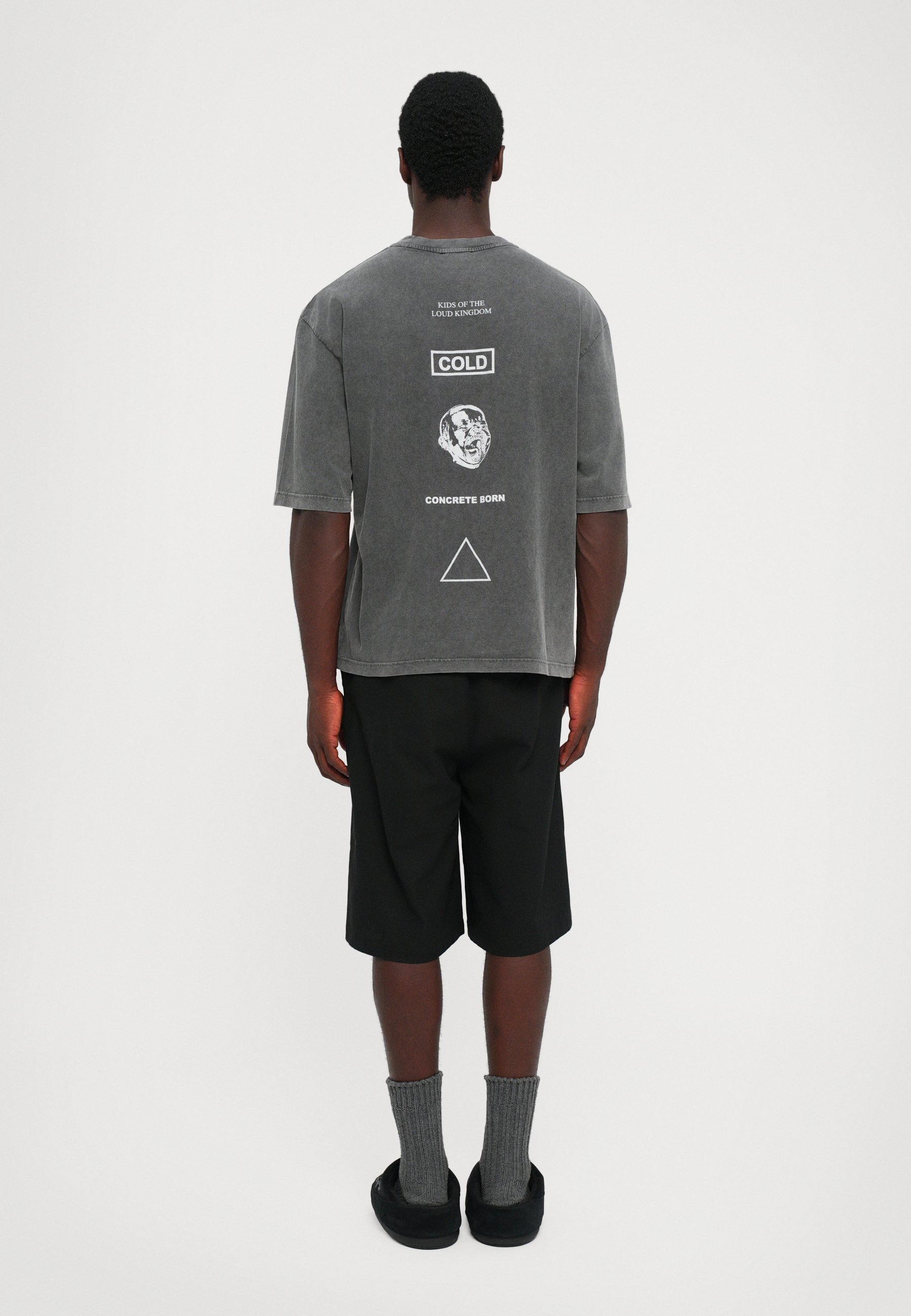 Han Kjøbenhavn GRAPHIC OVERSIZED T-shirt - T-shirt met print - donkergrijs