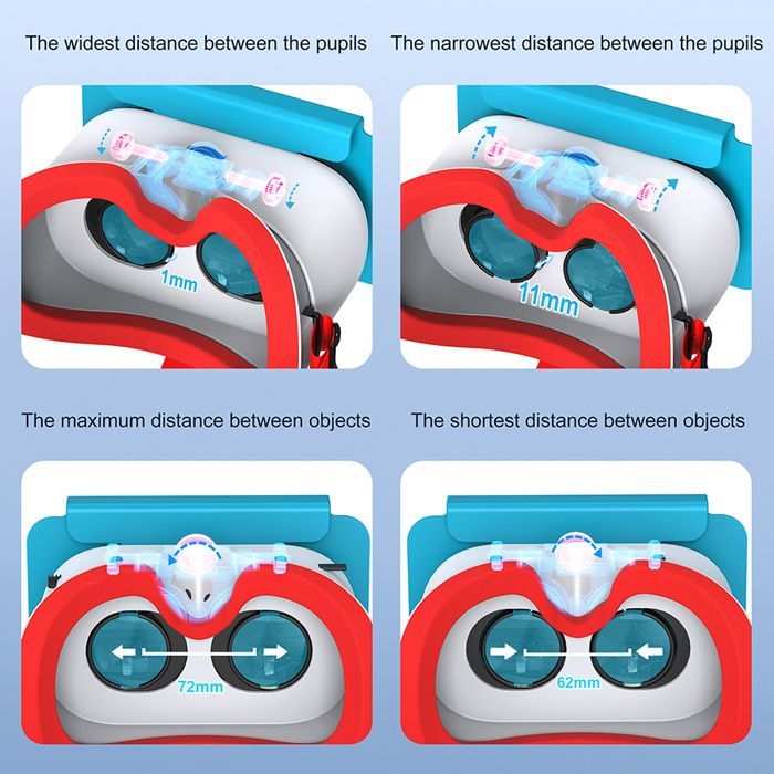 Óculos de Realidade Virtual para Nintendo Switch 2 - Imersão 3D HD - Ajustáveis para Distância Interpupilar e Miopia (0-800°) - Presente de Natal Ideal