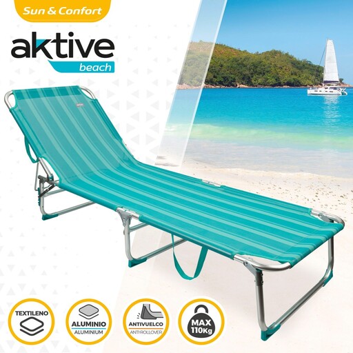 Aktive Beach 3 Position Aluminum Folding Sun Lounger