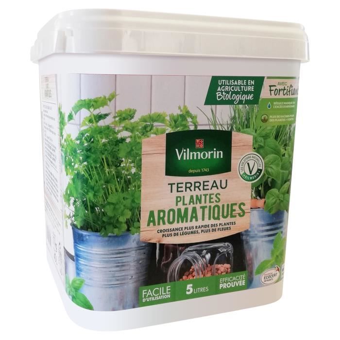 VILMORIN 5L emmer speciale potgrond voor potten en plantenbakken met aromatische planten