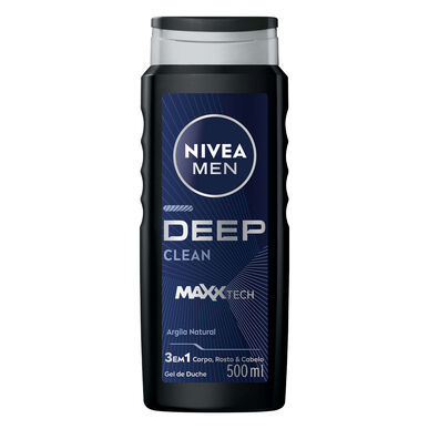 Nivea Men Deep Clean Maxx Tech 3-in-1 miesten suihkugeeli 500ml